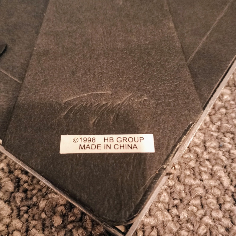 Vintage 1998 HB Group Silver Metal Multi Color Glass 4x6 Picture Frame Modernist - Picture 3 of 5